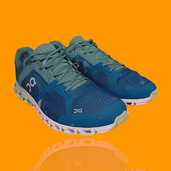 On Cloud Men's Cloudflow Men's Sea Blue Mesh Running  Sneakers Size 8 GUC - Picture 4 of 15